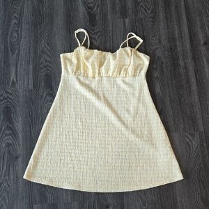 H&M Strappy Yellow And White Gingham Sundress Size Large